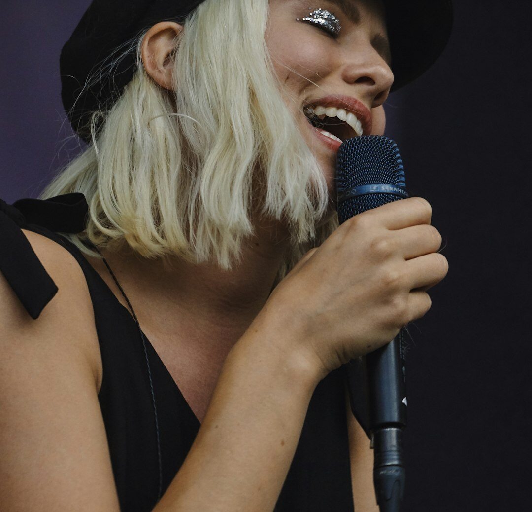 Professional microphone close-up