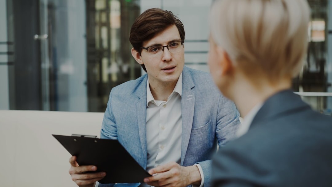 Professional interview session with two people