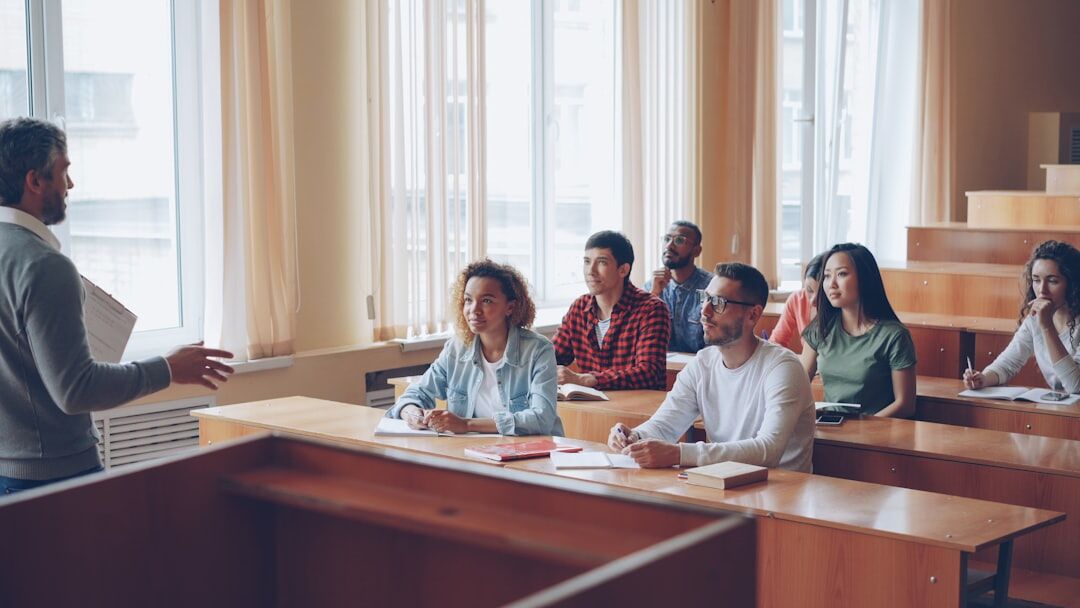 Workshop classroom with participants practicing